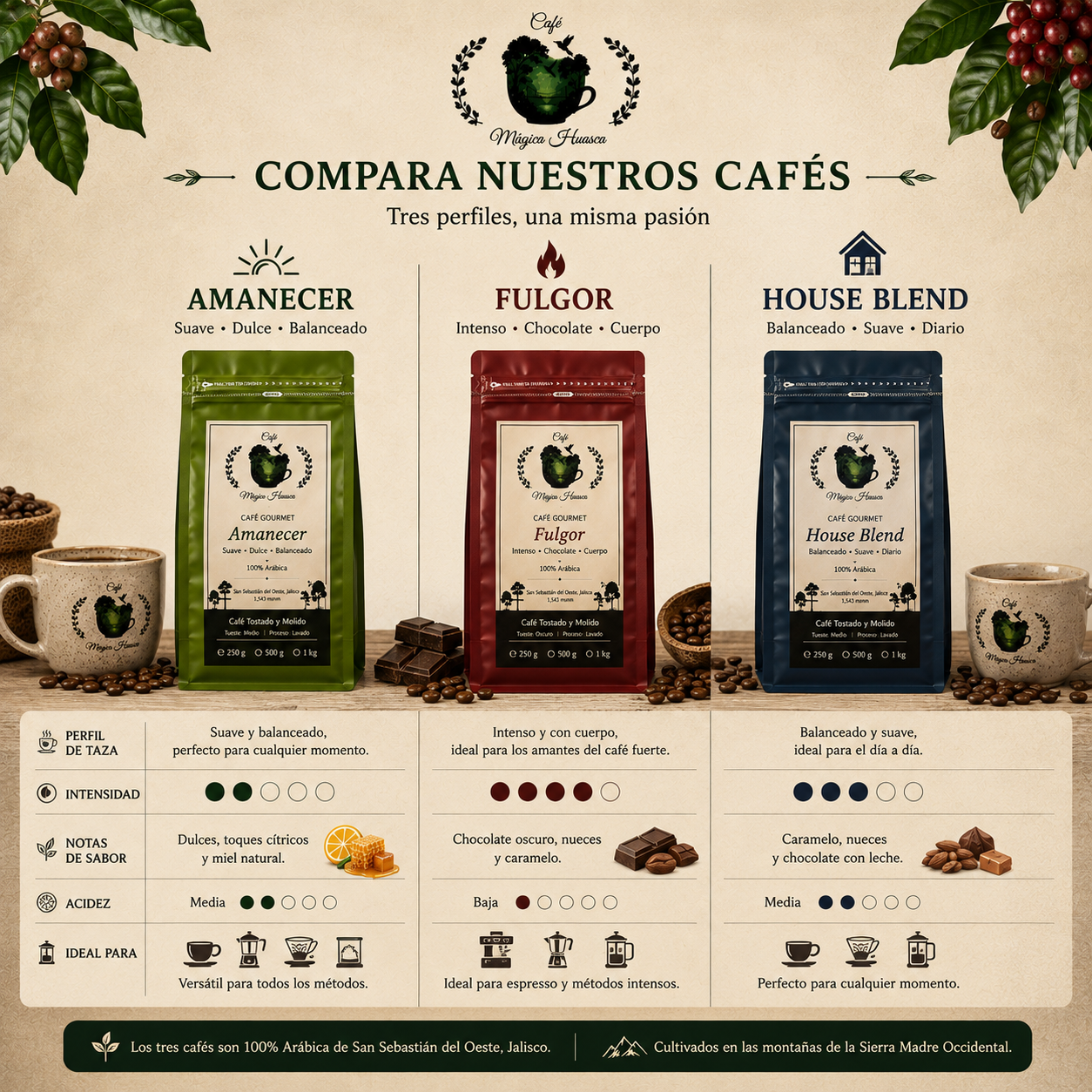 Comparativa entre Café Amanecer Fulgor y House Blend